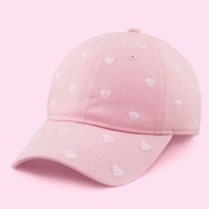 Stoney Clover Lane x Target New Pink Hearts Embroidered Ball Cap Baseball Hat
